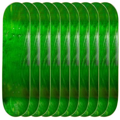 Cal 7 Blank Maple Skateboard Decks (Bundle of 10) (8 Inch, Green)