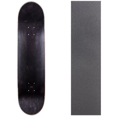 Cal 7 Blank Skateboard Deck with Grip Tape | 7.75, 8.0 and 8.25 Inch | Maple Board for Skating (7.75 inch, Black)