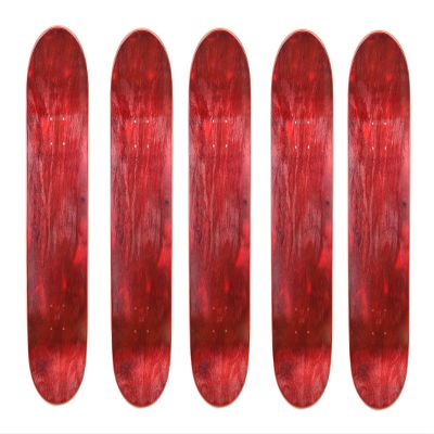 Cal 7 Blank Maple Skateboard Decks (Bundle of 5) (7.75 Inch, Red)