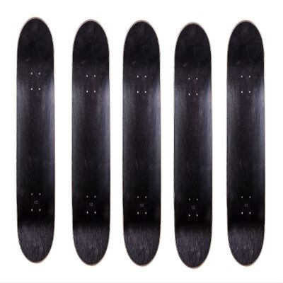 Cal 7 Blank Maple Skateboard Decks (Bundle of 5) (7.75 Inch, Black)