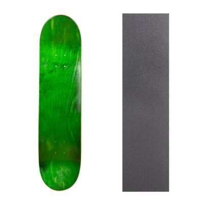 Cal 7 Blank Skateboard Deck with Grip Tape | 7.75, 8.0 and 8.25 Inch | Maple Board for Skating (7.75 inch, Green)