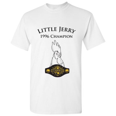 UGP Campus Apparel Little Jerry - Funny Chicken Rooster Champion TV Show T Shirt - 2X-Large - White