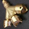 BoatPlugLight.com Yknot3-BRASS LED BOAT DRAIN PLUG LIGHT NEW TRIPLE HEAD DESIGN! 3000 LUMENS! (blue) 12 to 24 volt input. Made in the USA view 1