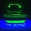 BoatPlugLight.com Yknot3-BRASS LED BOAT DRAIN PLUG LIGHT NEW TRIPLE HEAD DESIGN! 3000 LUMENS! (blue) 12 to 24 volt input. Made in the USA view 4