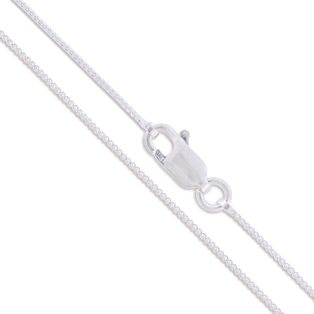 Sterling Silver Box Chain 0.8mm Solid 925 Italy Lightweight Lobster Claw Clasp Necklace 28"
