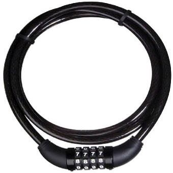 8119DPF 5-Ft. Resettable Bike Cable with Combination Barrel Lock - Quantity 4