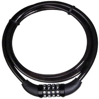 8119DPF 5-Ft. Resettable Bike Cable with Combination Barrel Lock - Quantity 4