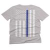 0084. American Flag Thin Blue Line Police Lives Matter Support Patriotic NY Sheriff for Men T Shirt (Light Gray 2X-Large) view 3