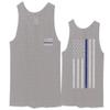 0084. American Flag Thin Blue Line Police Lives Matter Support Patriotic NY Sheriff Men's Tank Top (Light Gray Small) view 1