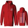 0084. American Flag Thin Blue Line Police Lives Matter Support Patriotic NY Sheriff Sweatshirt Pullover Hoodie (RED, Small) view 1
