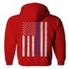 0084. American Flag Thin Blue Line Police Lives Matter Support Patriotic NY Sheriff Sweatshirt Pullover Hoodie (RED, Small) view 3