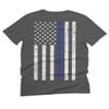 0084. American Flag Thin Blue Line Police Lives Matter Support Patriotic NY Sheriff for Men T Shirt (Charcoal, 2X-Large) view 3