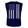 0084. American Flag Thin Blue Line Police Lives Matter Support Patriotic NY Sheriff Men's Muscle Tank Sleeveles t Shirt (Navy X Large) view 3