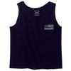 0084. American Flag Thin Blue Line Police Lives Matter Support Patriotic NY Sheriff Men's Tank Top (Navy Blue, X-Large) view 2