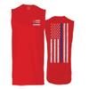 0084. American Flag Thin Blue Line Police Lives Matter Support Patriotic NY Sheriff Men's Muscle Tank Sleeveles t Shirt (Red Small) view 1