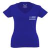 0084. American Flag Thin Blue Line Police Lives Matter Support Patriotic NY Sheriff for Women V Neck Fitted T Shirt (Royal Small) view 2