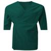 7 Encounter Unisex Multifunctional 3/4 Sleeves Wrap Smock with Chest and Side Pockets Green Size L/XL view 1