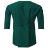 7 Encounter Unisex Multifunctional 3/4 Sleeves Wrap Smock with Chest and Side Pockets Green Size L/XL view 2