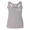 0084. American Flag Thin Blue Line Police Lives Matter Support Patriotic NY Sheriff Women's Tank Top Racerback (Light Gray Medium)