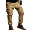 Yollmart Men Multi Pockets Cargo Pants Casual Slim Fit Combat Work Trousers-khaki-33 view 2