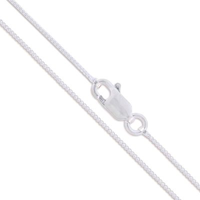 Sterling Silver Box Chain 1.3mm Solid 925 Italy Lightweight Lobster Claw Clasp Necklace 16"