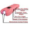 Terminator Stun Gun SHT10-999MV with Ear Piercing Siren and Bright Flashlight (Red) view 2