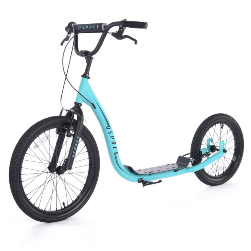 Osprey BMX Scooter | Adult Scooter with Big Wheels, Adjustable Handlebars and Off-Road Calliper Brakes, Blue