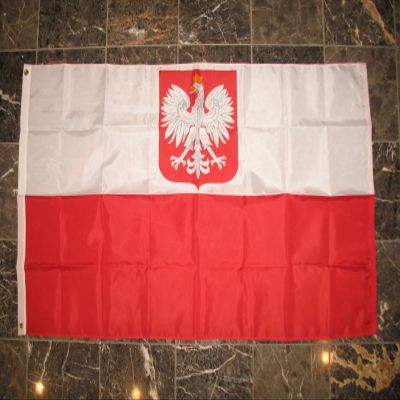 3x5 Poland Polska Eagle 210D Nylon Flag w/ Pin and Clips PREMIUM Vivid Color and UV Fade BEST Garden Outdor Decor Resistant Canvas Header and polyester material FLAG