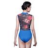 117141044 Baiwu Ballet Leotards Floral Mesh Quality Dance Leotards (Royal Blue, XL) view 2