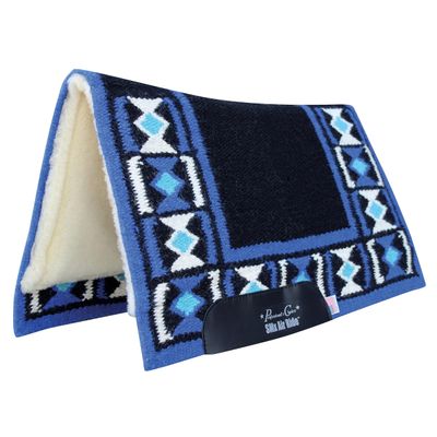 Professional's Choice Comfort-Fit SMX Air Ride Pad: Hourglass | Absorbs Shock & Improves Saddle Fit | Black/Royal Blue