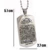 AccessCube Unisex 316 L Silver Stainless Steel Muslim Allah AYATUL KURSI Necklace Pendant view 2