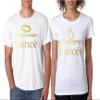 ALLNTRENDS Couple T Shirts Fiancee Fiance Love Engaged Proposal Matching Tees (Womens 2XL Mens L, White) view 1