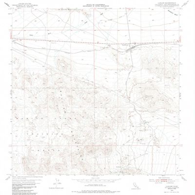 Ludlow CA topo map, 1:24000 Scale, 7.5 X 7.5 Minute, Historical, 1955, Updated 1985, 26.8 x 22 in - Tyvek