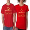 ALLNTRENDS Couple T Shirts Fiancee Fiance Love Engaged Proposal Matching Tees (Womens XL Mens 2XL, Red) view 1