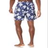 Amazon Essentials Men's 9" Swim Trunks with Mesh Lining, Pockets, Drawstring Closure, Navy Hibiscus Flower, XX-Large view 2