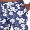 Amazon Essentials Men's 9" Swim Trunks with Mesh Lining, Pockets, Drawstring Closure, Navy Hibiscus Flower, XX-Large view 3