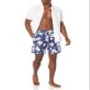 Amazon Essentials Men's 9" Swim Trunks with Mesh Lining, Pockets, Drawstring Closure, Navy Hibiscus Flower, XX-Large view 4