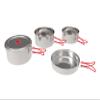Coghlan's Stainless Steel Cook Set  Durable, Portable, and Lightweight Camping Cookware for Hiking, Backpacking, Outdoor Adventures, and Travel  Compact Mess Kit Includes Pots, Pans, and Lid Handles view 3