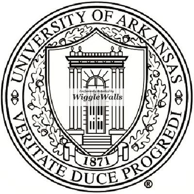 5 Inch Veritate Duce Progredi University Arkansas Logo UARK Razorbacks Hogs AR Hog Removable Wall Decal Sticker Art NCAA Home Room Decor 5 by 5 Inches