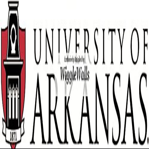 7 Inch University Arkansas Logo UARK Razorbacks Hogs AR Hog Removable Wall Decal Sticker Art NCAA Home Room Decor 7.5 by 2 Inches