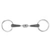 HORZE Oval Link Loose Ring Snaffle Bit - Black - 3 3/4 view 1