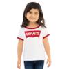 Levi's Little Girls' Batwing T-Shirt, White Ringer, 5 view 3