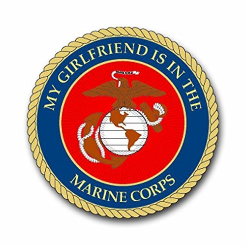 US Marine Pride My Girlfriend is in The Marine Corps Decal Sticker 3.8"