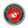 US Marine Pride My Girlfriend is in The Marine Corps Decal Sticker 3.8" view 1