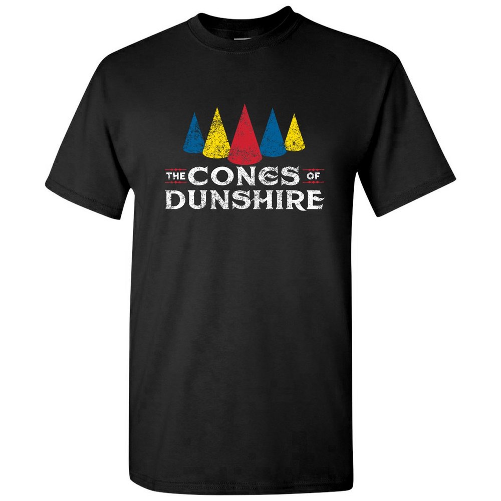 UGP Campus Apparel Cones of Dunshire - Funny Ben Board Game Parody T Shirt - 2X-Large - Black
