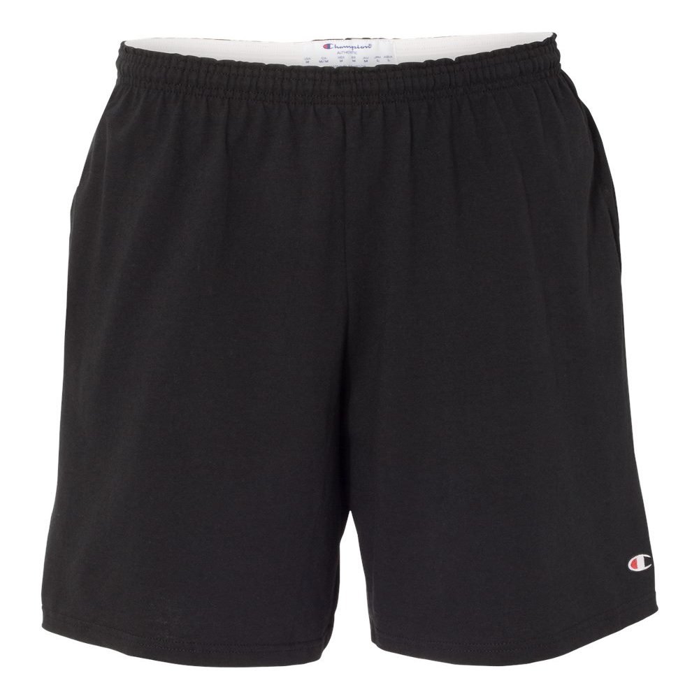 Champion 9" Inseam Cotton Jersey Shorts with Pockets S Black