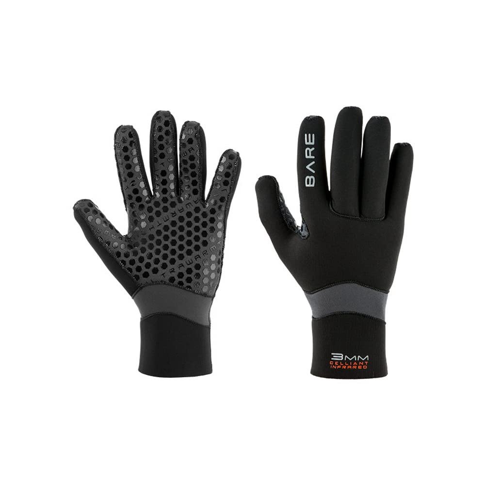 Bare 5MM Ultrawarmth Glove | Neoprene | Made with Unique Omnired Inner Fabric | Great for Diving & Snorkeling | Easy to Put on and take Off | Comfortable | Excellent Dexterity | Unisex | L