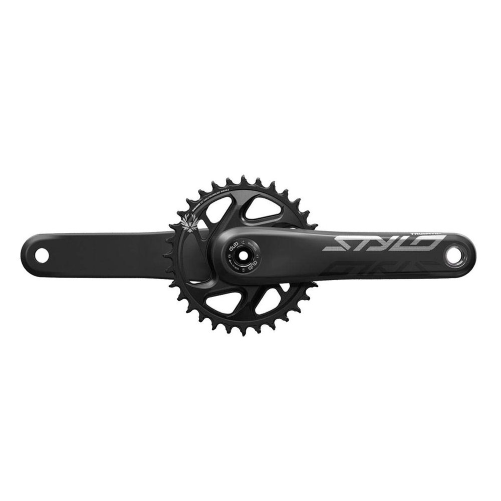Truvativ Crank Stylo Carbon Eagle Fat Bike 5" Dub 12S 175 Wdirect Mount 30T X-Sync 2 Chainring Black (Dub Cups/Bearingsnot Included): Black 175mm