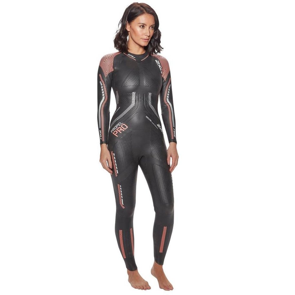 2XU Women's Propel Pro Wetsuit (Black/Melon, XL)
