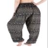 Lannaclothesdesign Women's Elephant Hippie Boho Yoga Harem Pants PJ (L, Grey Small Line Elephant) view 2